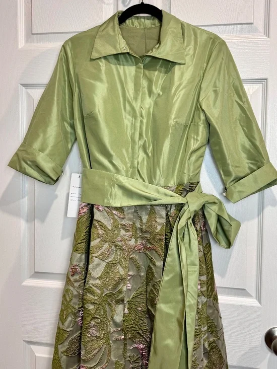 NWT Lavetir Wedding/Formal Floor Length A Line 3/4 Sleeve Pocket Dress, Size 10 - Picture 3 of 15